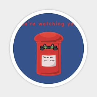 We’re watching you, cute cat hidden in British red postbox Magnet